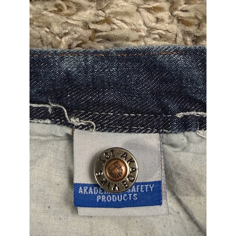 Akademiks Baggy Jeans Y2K Hip Hop Streetwear Skate Denim Checkered Panel Mens 38